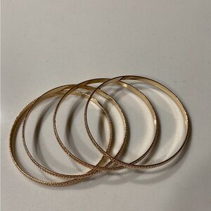 Elegant Gold Bangle Set